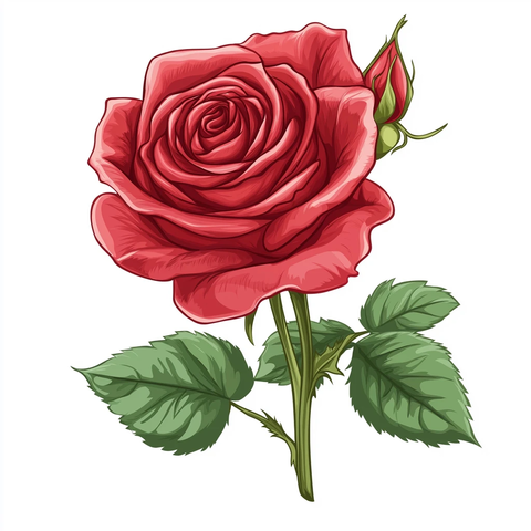 白背景上的美丽玫瑰