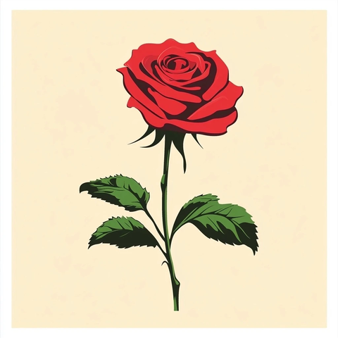 矢量玫瑰幻觉海报