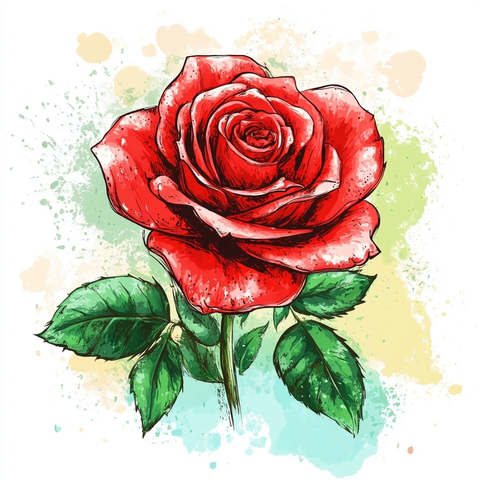 矢量玫瑰花书法背景