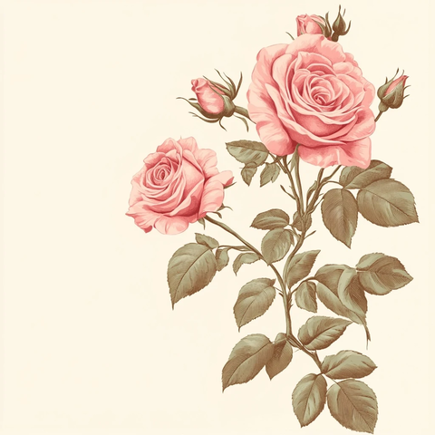 粉色玫瑰晚宴邀请函