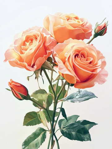 橙玫瑰教师节花束