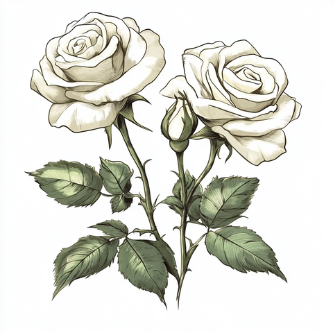 古代白玫瑰漫画插图