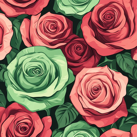 玫瑰矢量插画设计