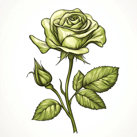 古玫瑰北极绿花绽放