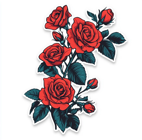 红玫瑰曲线角落设计