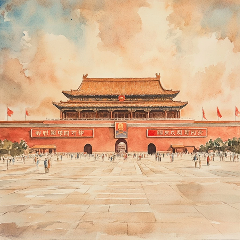 天安门广场的热闹景象