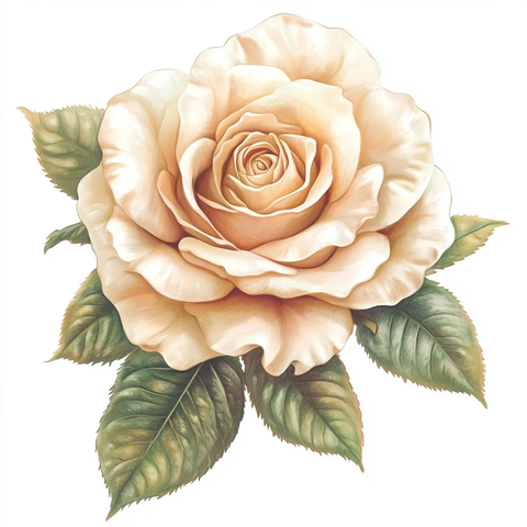 金色调香槟玫瑰插画