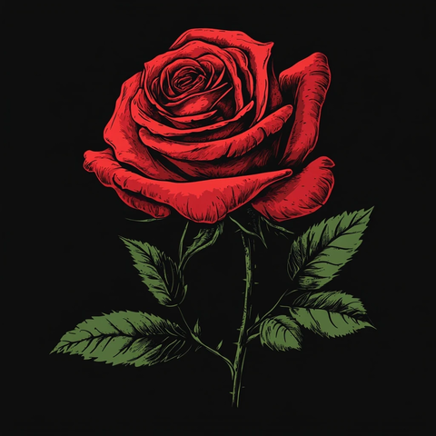 红玫瑰矢量设计图