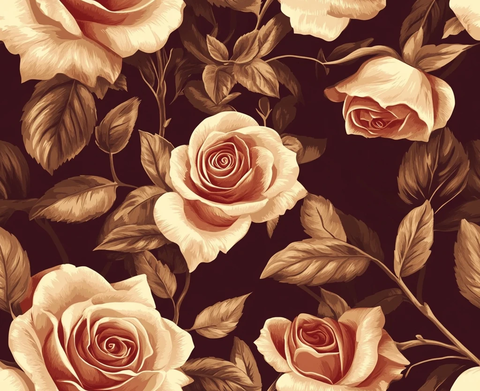 双色玫瑰花纹图案