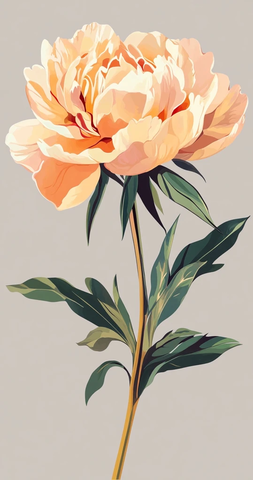 牡丹花矢量插画桃粉色