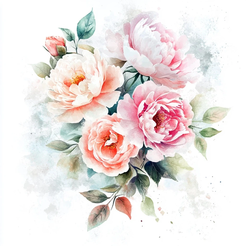 水彩花卉静物画