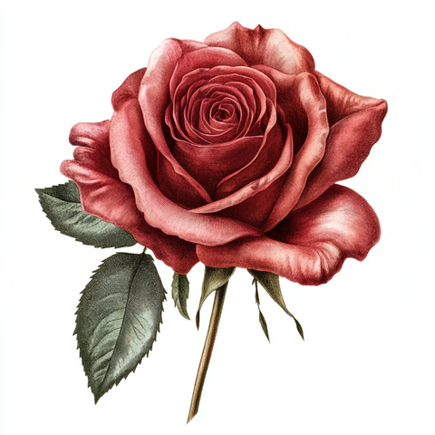 红粉玫瑰花白色背景