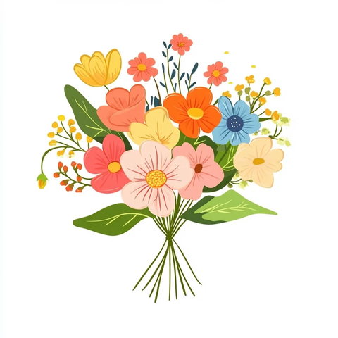 花朵动画卡通插画