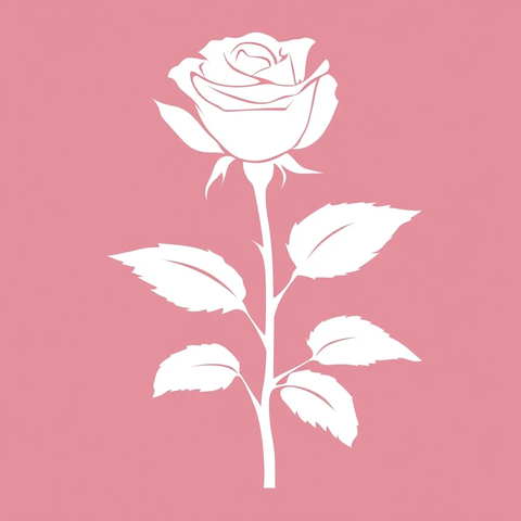 白色矢量玫瑰插画