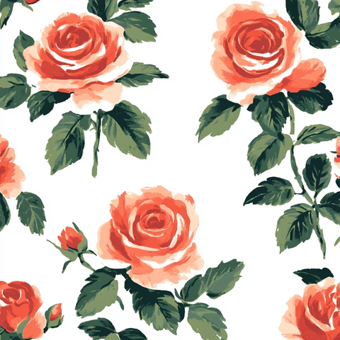 玫瑰花复古图案设计