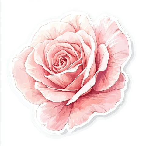 粉色玫瑰线艺贴纸