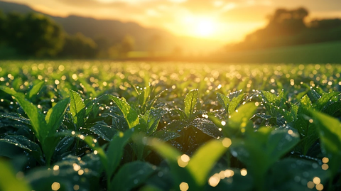 阳光洒满绿意田野