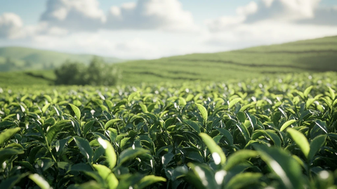 茶园风景茶树排列