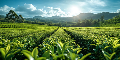 茶园特写天空留白