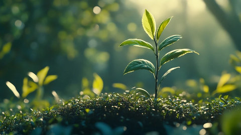 茶树幼苗成长为小树苗