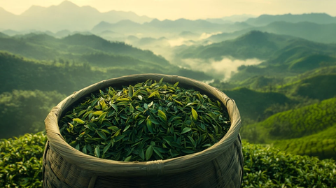 竹篮茶叶山景布置