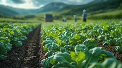 蔬菜种植工人农田作业