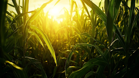 甘蔗林阳光穿透叶片