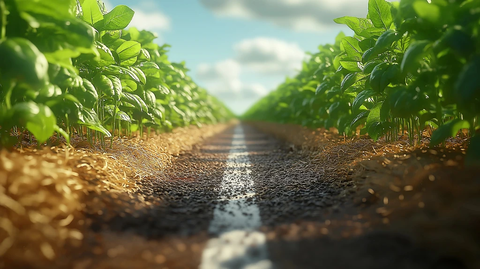 大豆田间的竞速起点