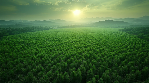 竹林与钢铁厂远景