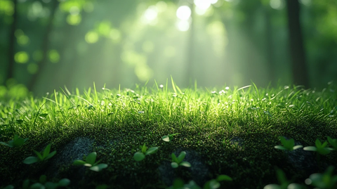 一片草叶的精细摄影