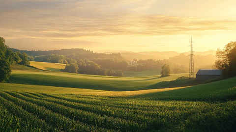 绿色景观与钢结构