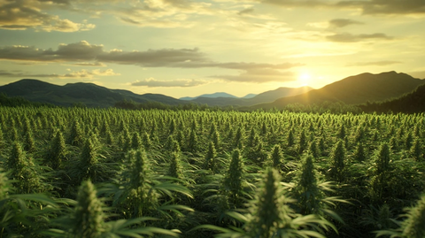 山间大麻田景观