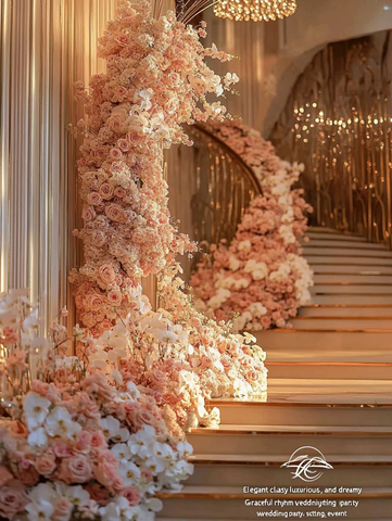 婚礼派对螺旋楼梯背景