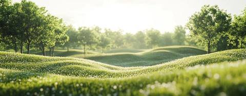 春日山坡树木光线