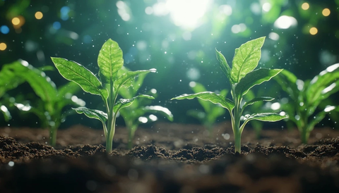 玉米幼苗生长土壤叶