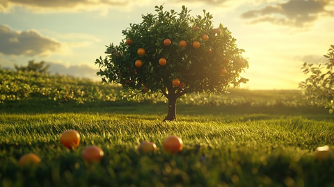 草原果树自然风景