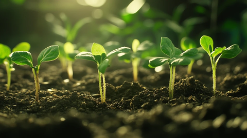 小植物有机农作生长图