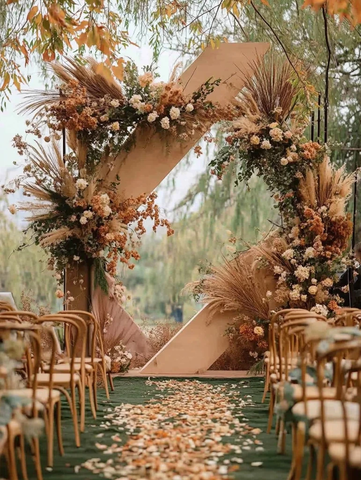 婚礼装饰几何框架干花绿植