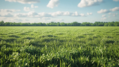 春日草地绿叶发芽