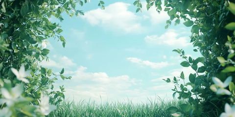 草叶编织空心篮子