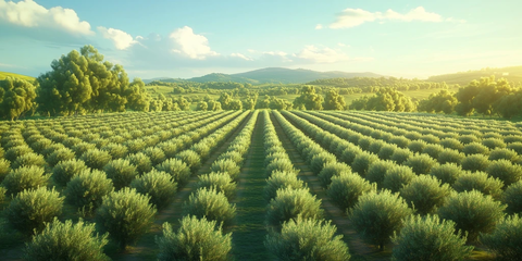 橄榄树林田园风光