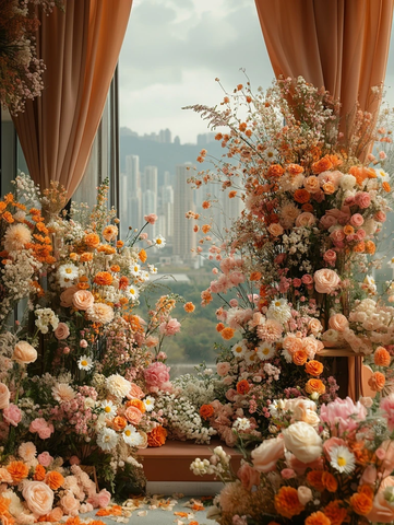 高窗花饰婚礼场景