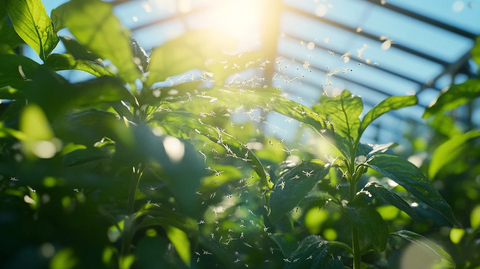 温室植物叶上白飞虱群集