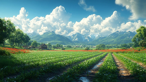 农民使用智能灌溉系统