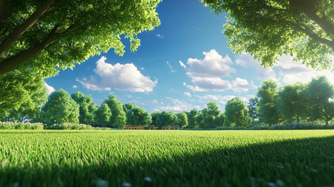 绿草树荫夏日区域