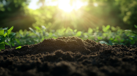 富饶土地与阳光照射
