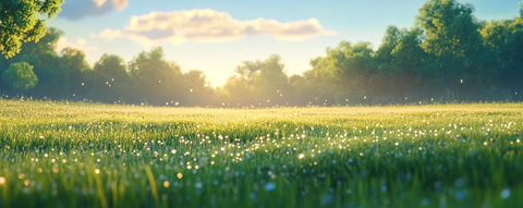 晨露草地阳光草叶