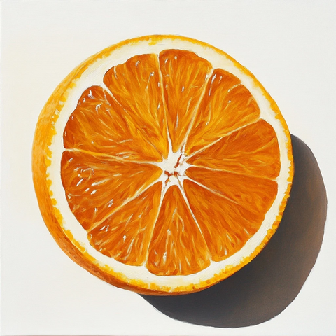 橙色希腊风格抽象画