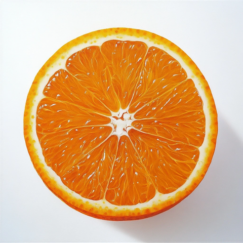 切开橙子俯视图