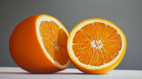橙子切片展示果肉
